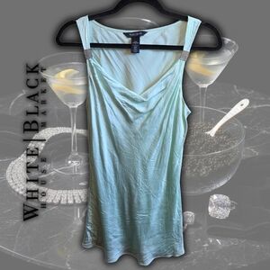 WHBM Silk Stretch Tank Cowl Neck